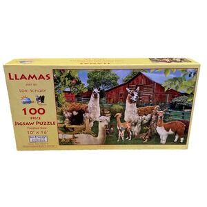 Sunsout Jigsaw Puzzle Six Llamas 100 pc Made in USA 10x16